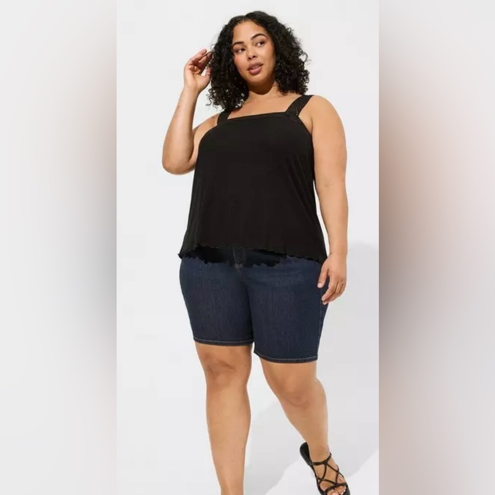 NWT TORRID Textured Jersey Square Neck Swing Tank 2X